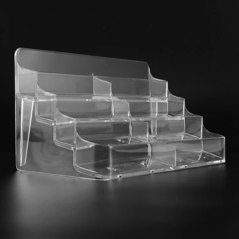 Держатель для визитных карточек 8-карманный акриловый визитница стола подставка