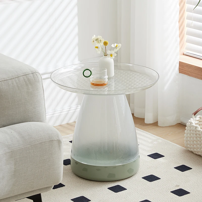 Круглый журнальный столик для гостиной балкона простой макияжа небольшой