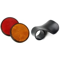 e bike handle throttle valve support wrist cruise control cramp rest with 2pcs 2 inch round red and orange reflectors