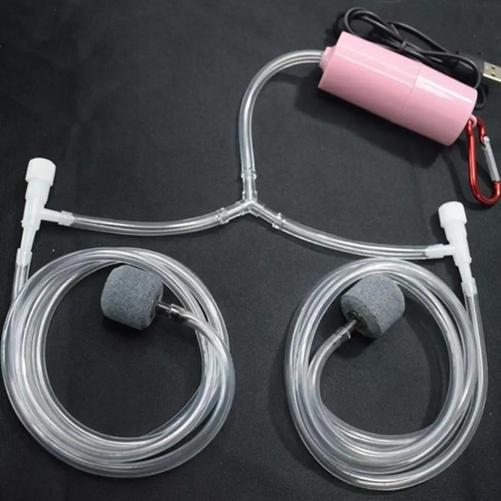 Аквариумный кислородный воздушный насос аквариум USB бесшумный компрессор