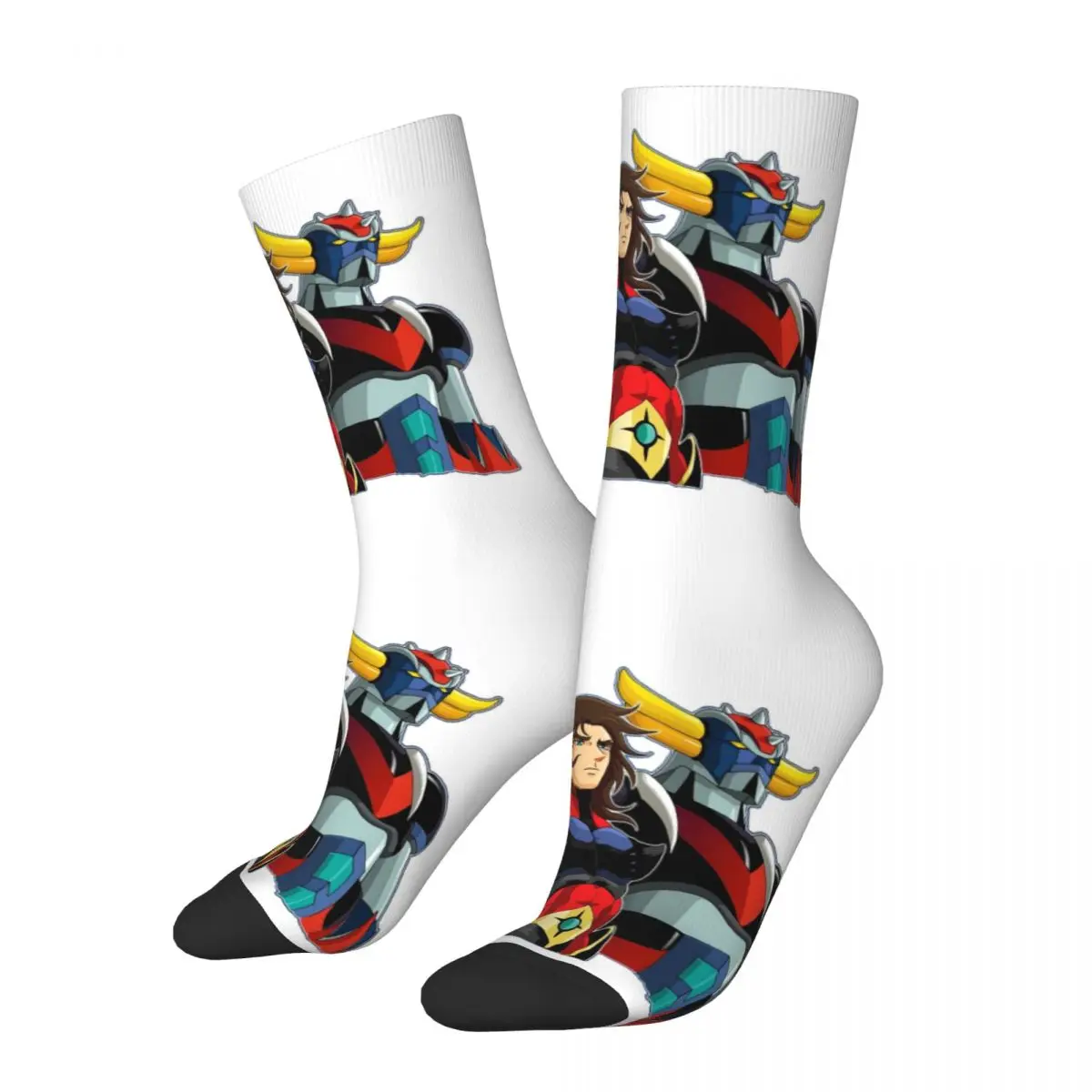 

Casual Actarus Goldorak Skateboard Socks UFO Robot Grendizer Mazinger Z Middle Tube Socks for Women Men Sweat Absorbing