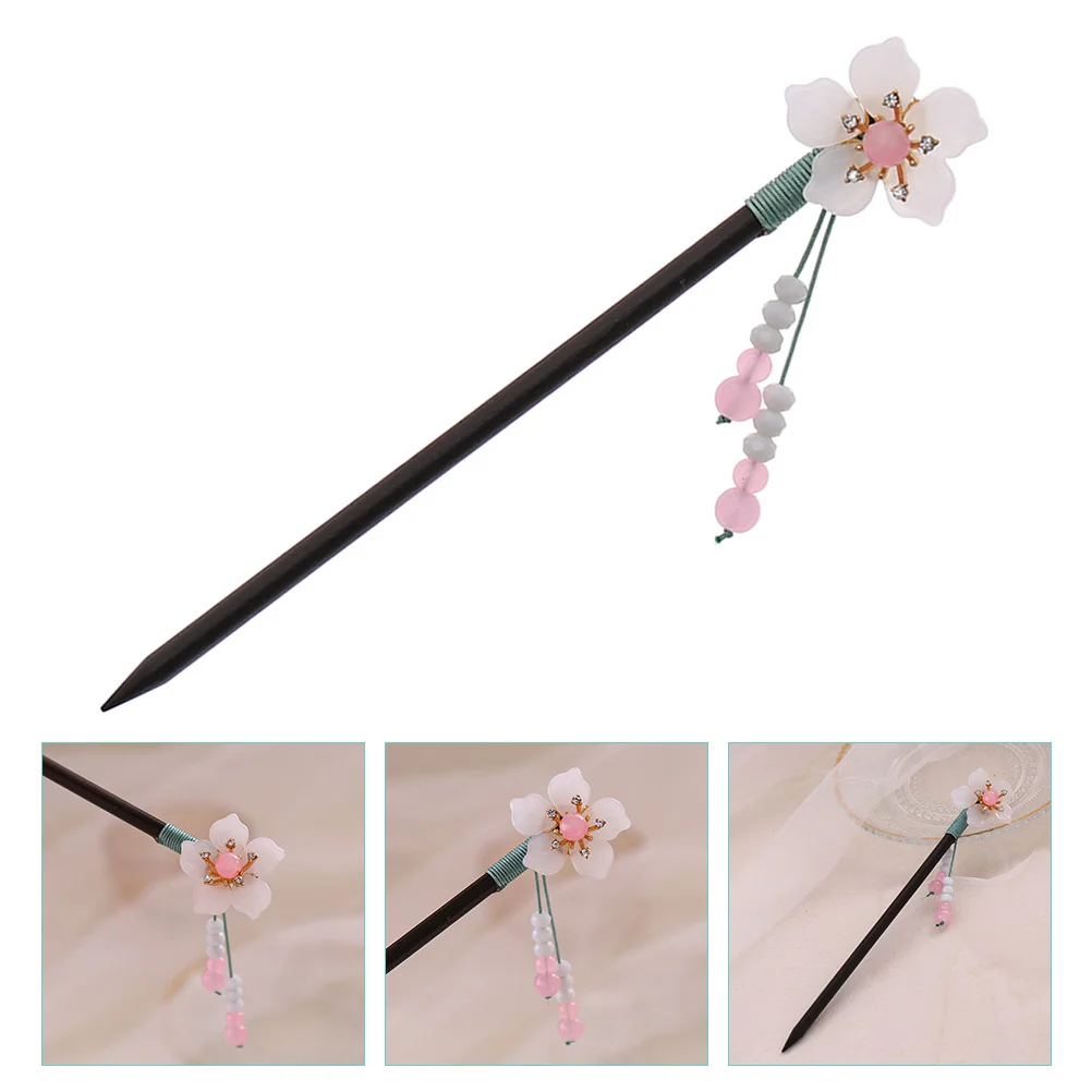 

Hair Stick Retro Bun Sticks Forks Clasp Chopsticks Floralpearlvintagewooden Hanfu Chinese Carved Hairpins Flower Hairpin Styling