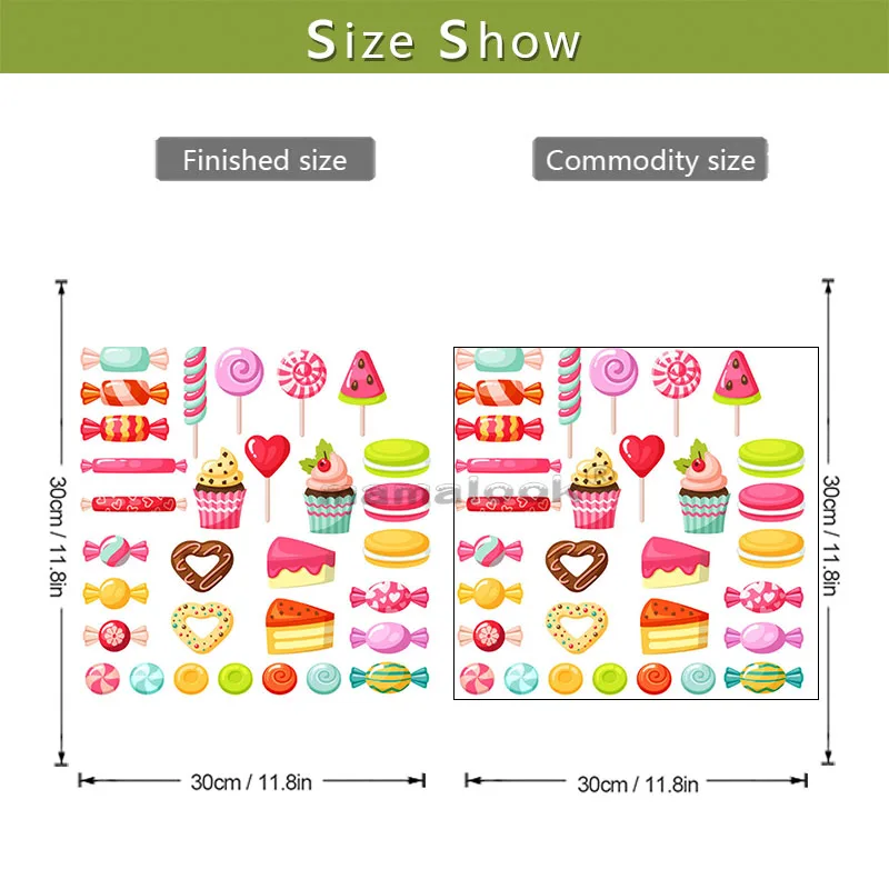 Съемная настенная наклейка из ПВХ для холодильника DIY декоративная десертная