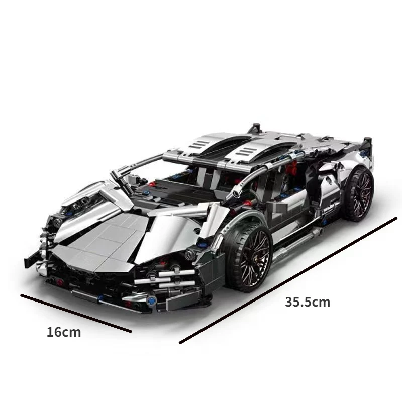 Детский конструктор спортивный автомобиль 1280 шт