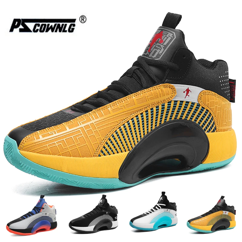 

New Basketball Shoes for Men Lace-Up High Top Male Sneakers Mens Retro Breathable Non-Slip Trend Men Sneakers Walking Shoes