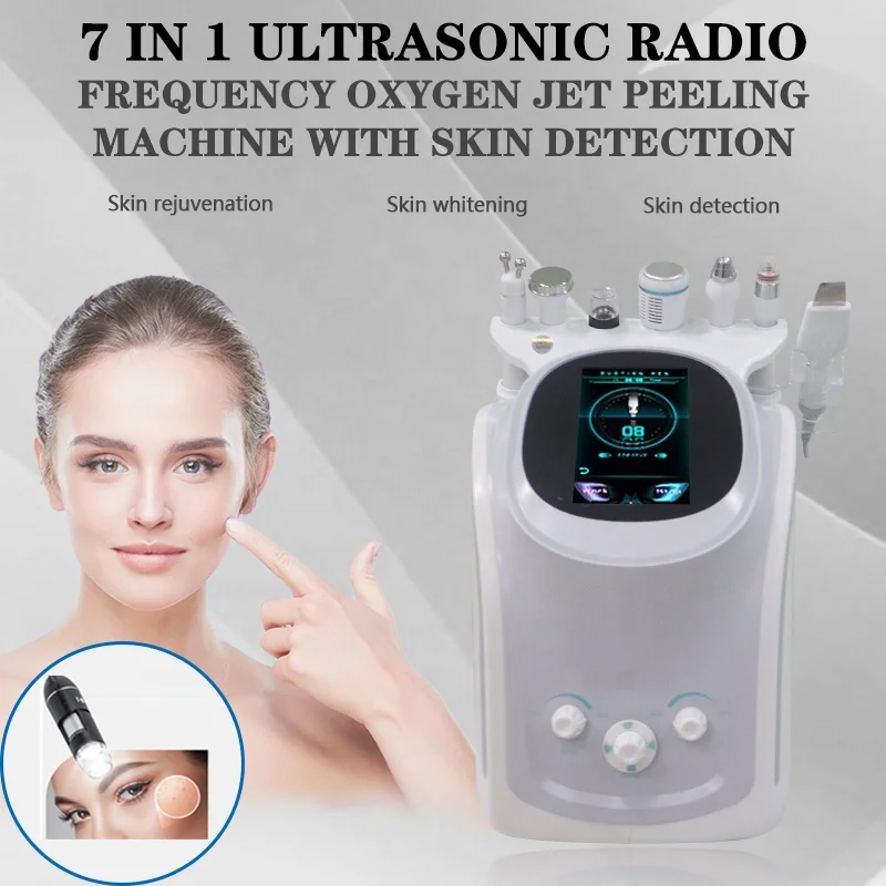 

7 in 1 Hydrogen Oxygen Small Bubble H2O2 Cleaning Skin Analyze Anti-aging Smart Facial Peeling Cleansing Clinic Beauty Device