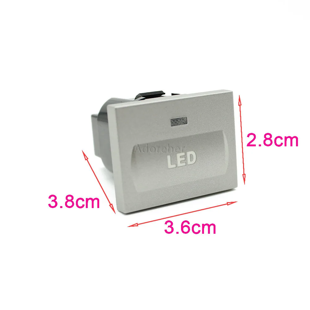 Серебряная Автомобильная фотолампа кнопка с соединительным проводом для Ford Focus 2