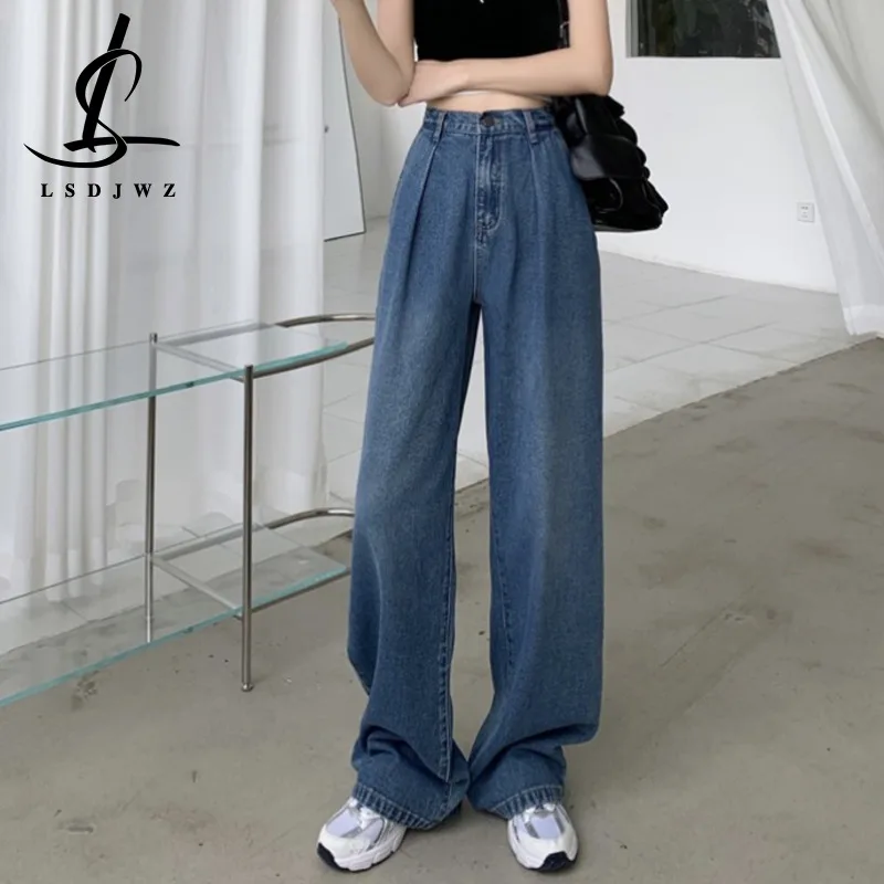 Female Clothing Korean Fashion Baggy Jeans Women 2022 Women's Pants Streetwear Y2k New Jeans Woman High Waist Vintage Clothes