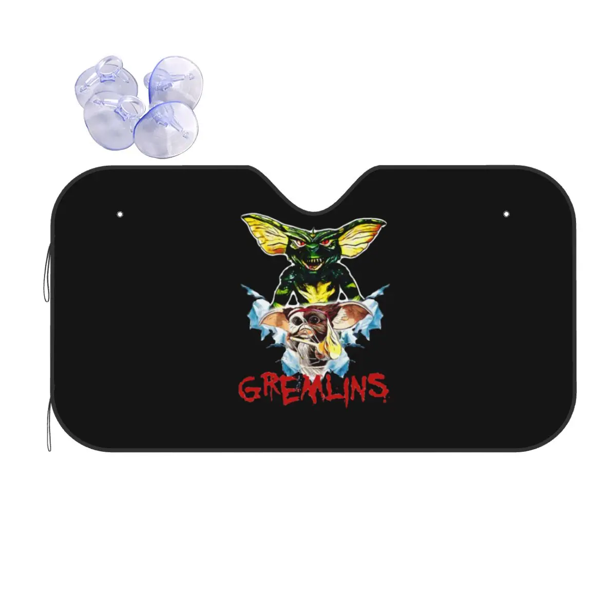 

Gremlins Fold-up Sunshade Windscreen 70x130cm Film 80S Aluminium Foil Sunshade Visor Car-covers