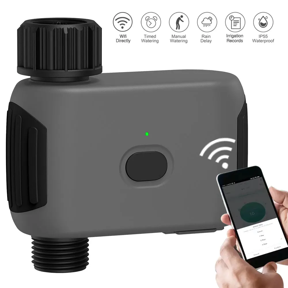 WIFI Garden Water Timer Smart Automatic Irrigation Controller Connect Directly without Gateway Waterproof Solenoid Valve System