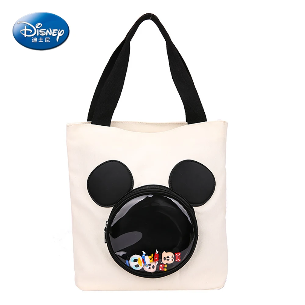 

Новые модные холщовые Сумки Disney для женщин, вместительная дамская сумочка на плечо с Микки Маусом, Симпатичные Мультяшные тоуты