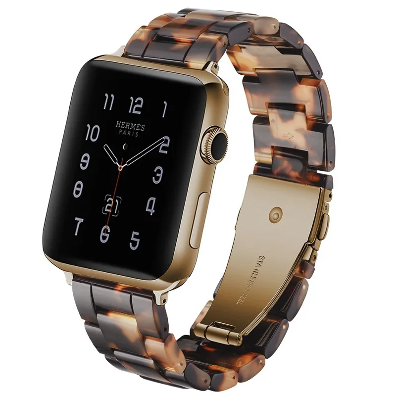 Resin Strap for Apple Watch 6 Band 44mm Wristband Replacement Bracelet for Iwatch Series SE 5 4 3 2 1 40mm 42mm 38mm Watchband