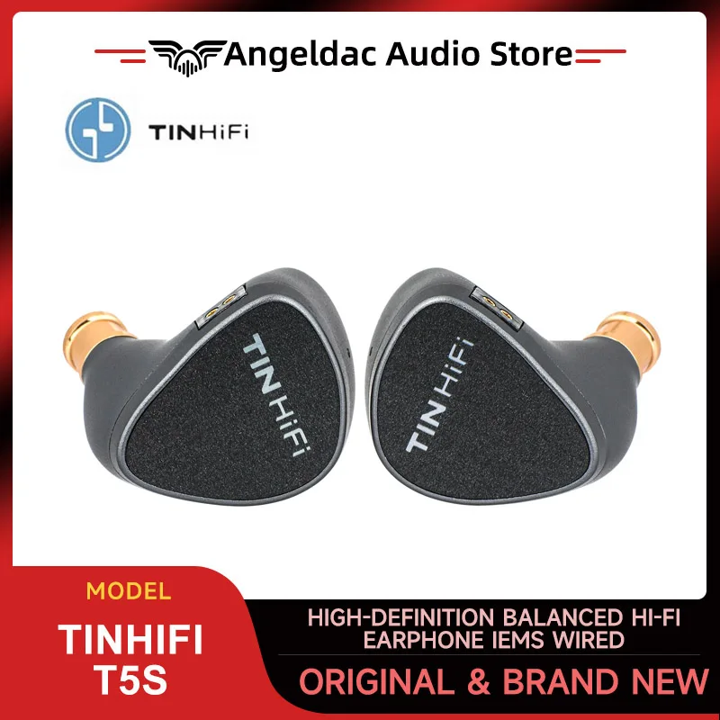 TINHIFI T5S сбалансированные Hi-Fi наушники высокой четкости IEMs проводные