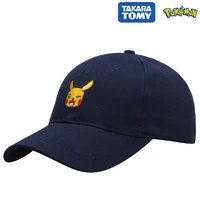 new cartoon pikachu bent brimmed hip hop hat smiling face adult embroidered baseball cap adult net cap hat unisex baseball hat