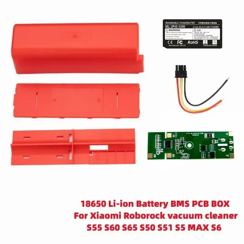 Литий-ионный аккумулятор BMS PCB для пылесоса Xiaomi Roborock S55 S60 S65 S50 S51 S5 MAX S6