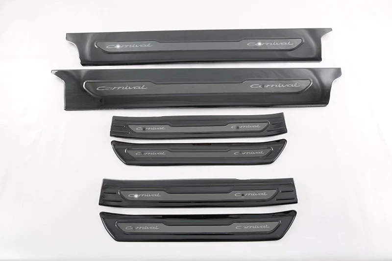 

Для Kia Carnival KA4 2020 2021 2022, автомобильные аксессуары, внешняя дверная панель из нержавеющей стали, накладка на порог, накладка на ступеньку