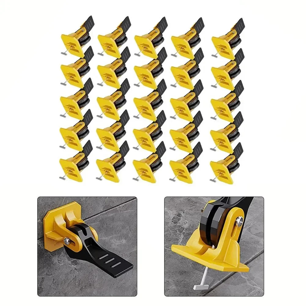 

Construction Fixing Tile Leveler Clips Flat Set Tools 25pcs System Leveling Adjuster Floor Tile Wall Ceramic Laying For The Kit