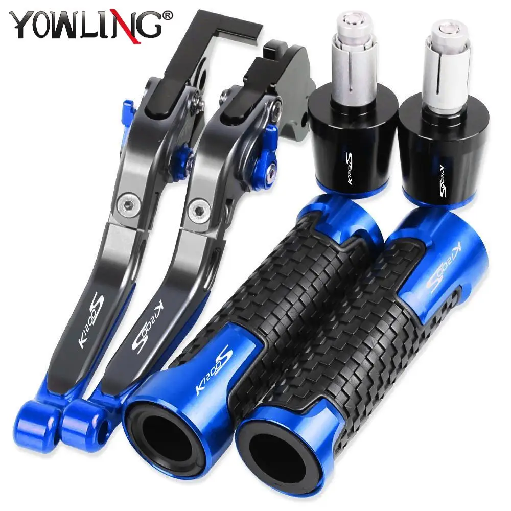 

Motorcycle Aluminum Brake Clutch Levers Handlebar Hand Grips ends For BMW K1200S K 1200 S 2004 2005 2006 2007 2008