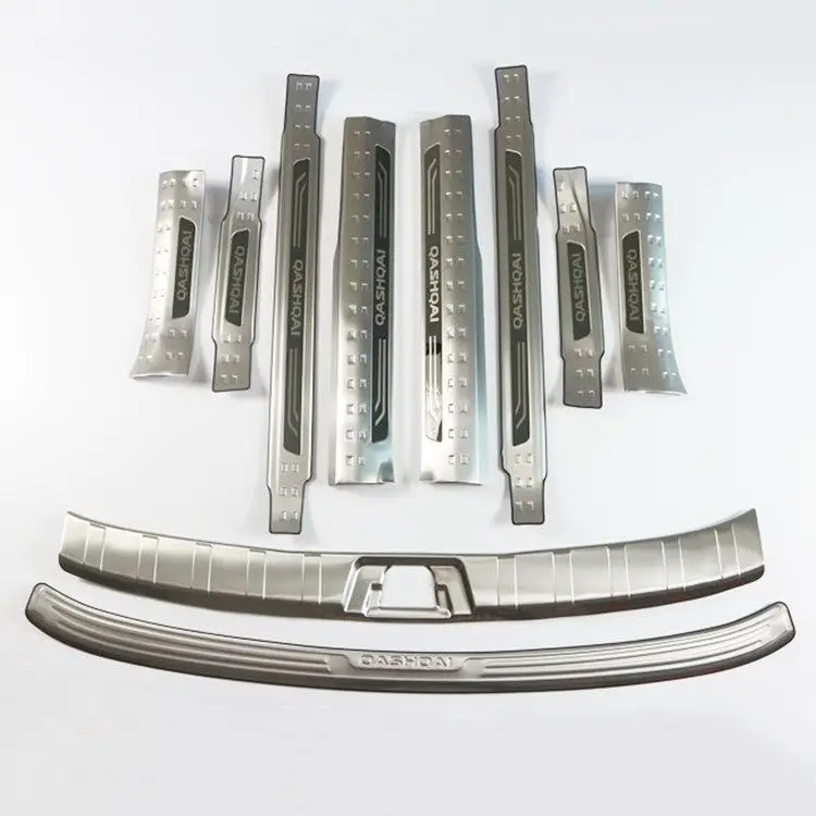 

High-quality stainless steel Trunk Tread Plate Trim Scuff Plate/Door Sill Door Sill For Nissan Qashqai j10 J11 2007+Car styling