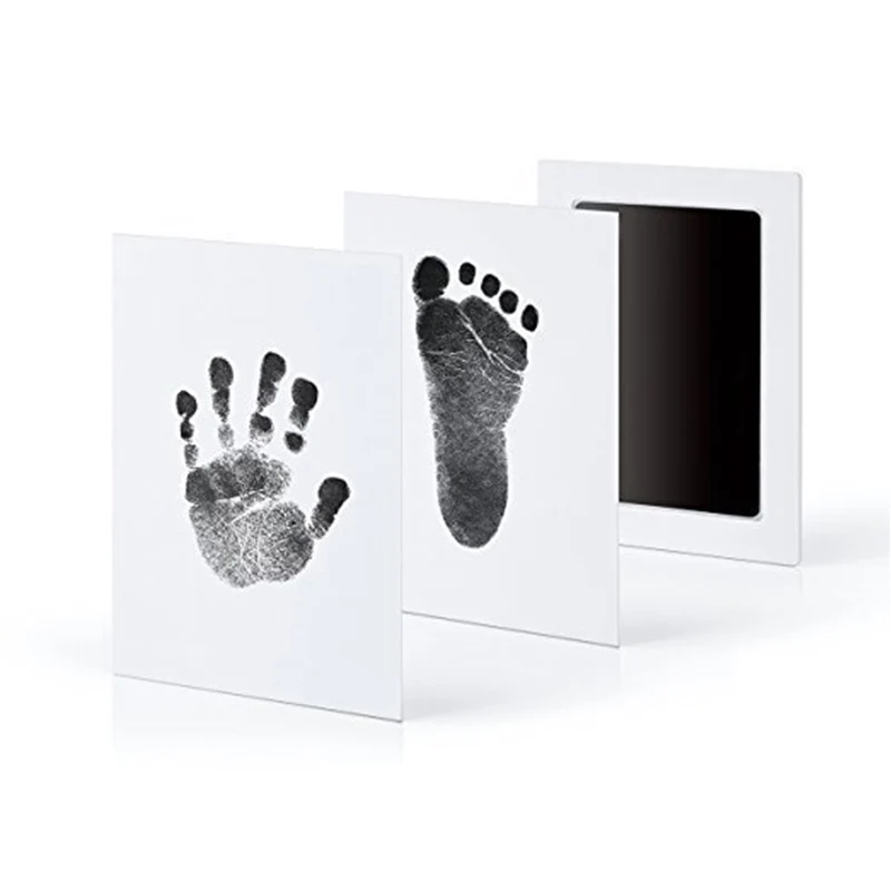 Sicher Nicht giftig Baby Footprints Handabdruck Keine Touch Haut Tintenlosen Tinte Pads Kits für 0-6 monate Neugeborenen haustier Hund Pfote Druckt Souvenir