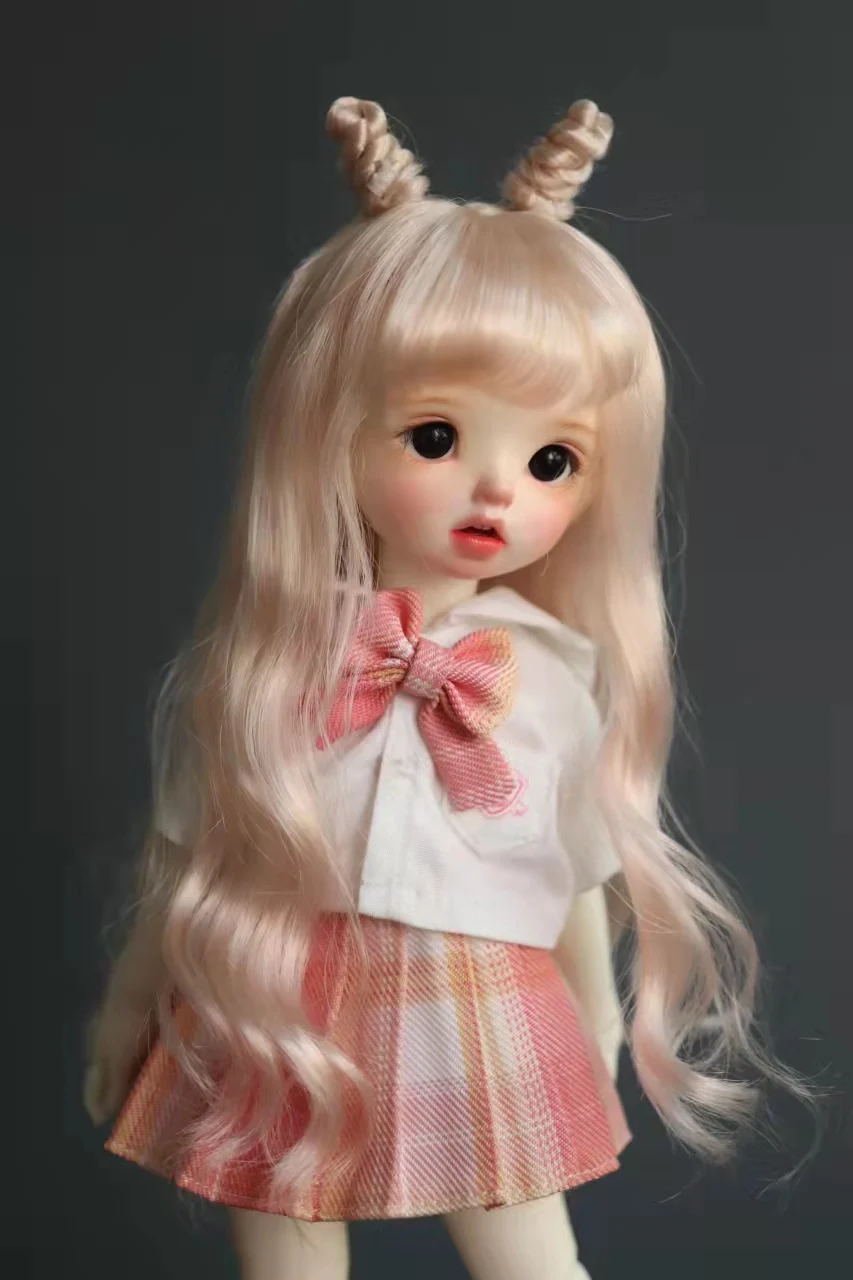 

BJD 3 точки 4 точки 6 точек искусственный шелк длинные вьющиеся волосы