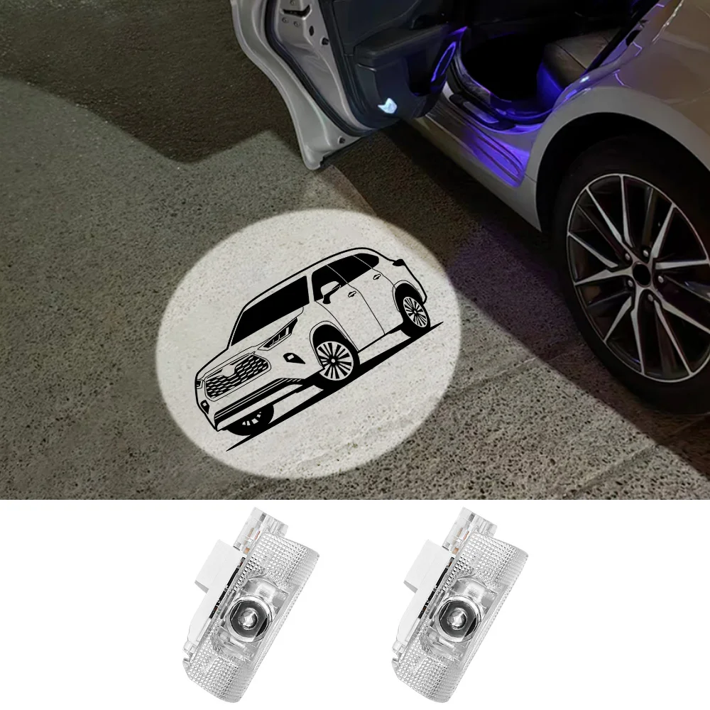 2 шт. светодиодные дверные фонари для Toyota Highlander 20 40 50 XU20 XU40 XU50 2007-2012 2013 2014 2015 2016 2017 2018