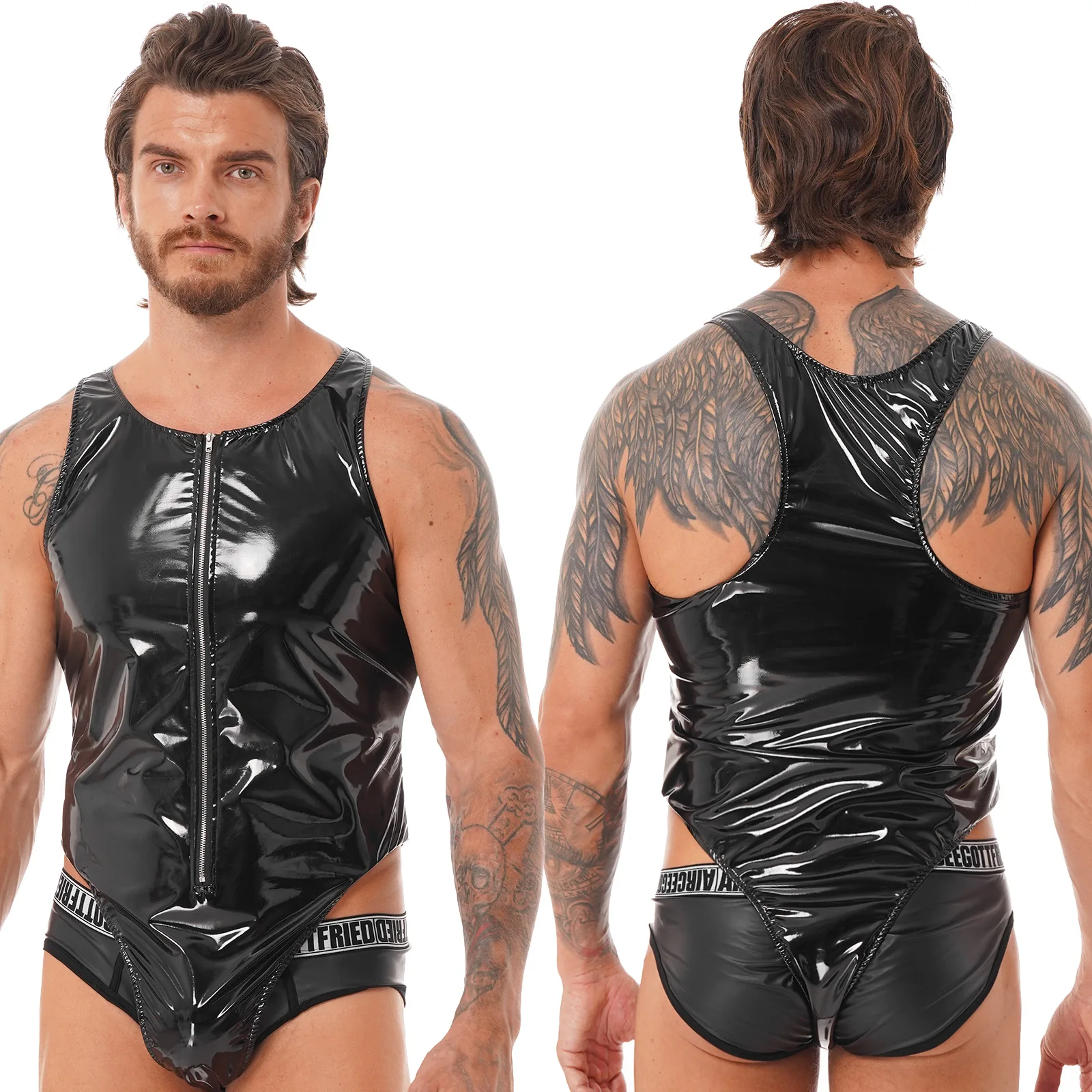 Сексуальное мужское нижнее белье ночное влажный внешний вид Женское боди на