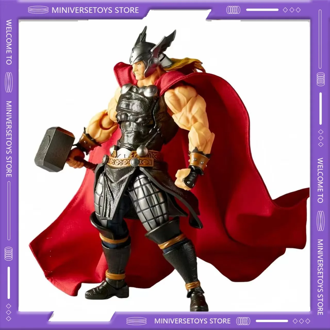 Фото В наличии: Коллекционная фигурка Marvel Thor Amazing Yamaguchi Revoltech Kaiyodo Style, ПВХ, аниме-фигурка, игрушка, подарок №1