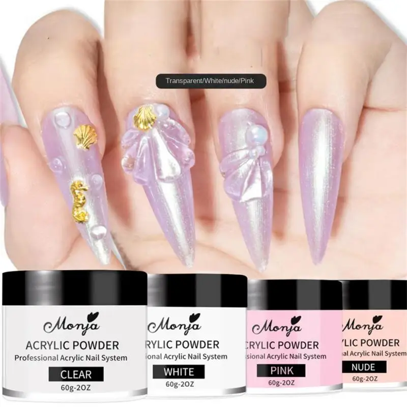 

8colors Nude Powder Acrylic Nail Carving Pollen Tip Extension Carved Crystal Powder Pigment Manicure Nails Art Accessories