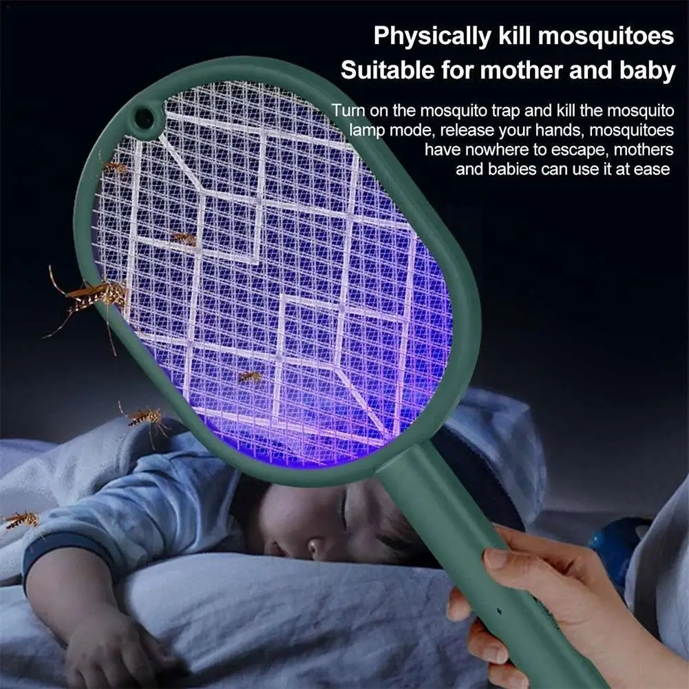 

Mosquito Swatter Kill Fly Bug Zapper Killer Trap With Sleep Tool Lamp Light High Uv Quality Rechargeable Usb Led Seduction H5x7