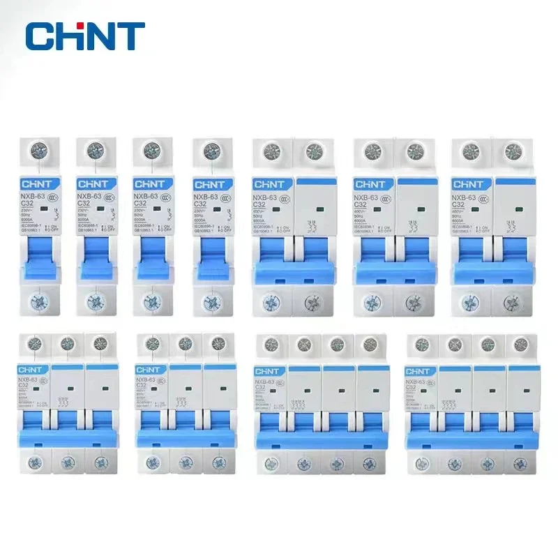 Фото CHINT MCB NXB-63 Миниатюрный автоматический выключатель 1P AC 230/400 В CHNT Монтаж на DIN-рейку Миниатюрный бытовой воздушный выключатель №1