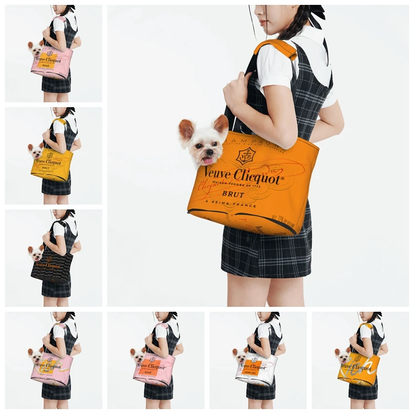 

Классическая дорожная сумка для домашних животных с принтом шампанского, портативная складная Наплечная Сумка на заказ