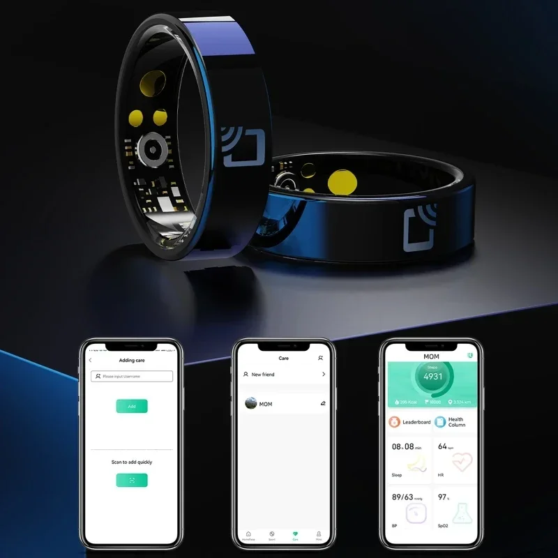 Смарт-кольцо NFC с артериальным давлением монитор сердечного ритма сна IP68