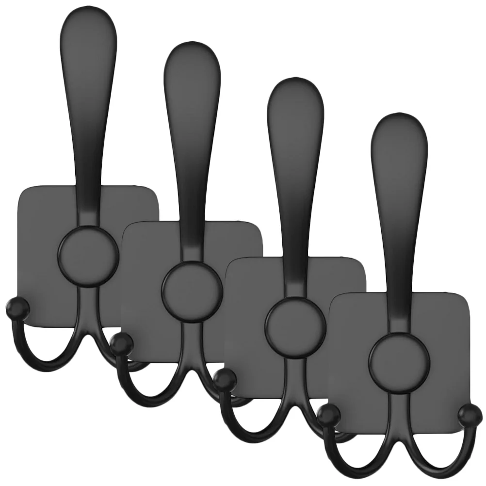 

4pcs Coat Hooks Creative Wall Hooks Door Hanger Towel Hooks Robe Clothes Hooks