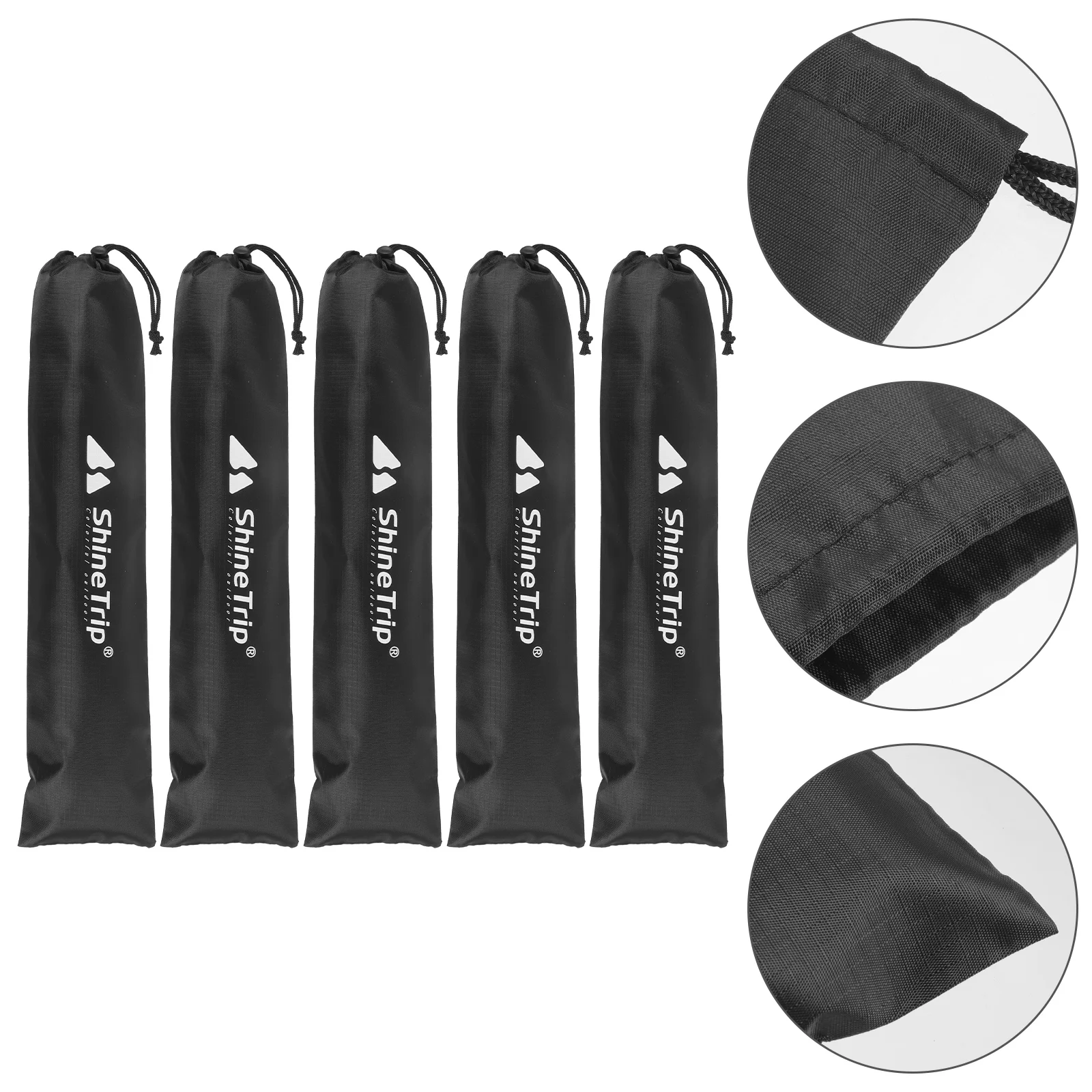 

5 Pcs Trekking Poles Tent Rod Bag Camping Storage Outdoor Fishing Pouch Portable Tents