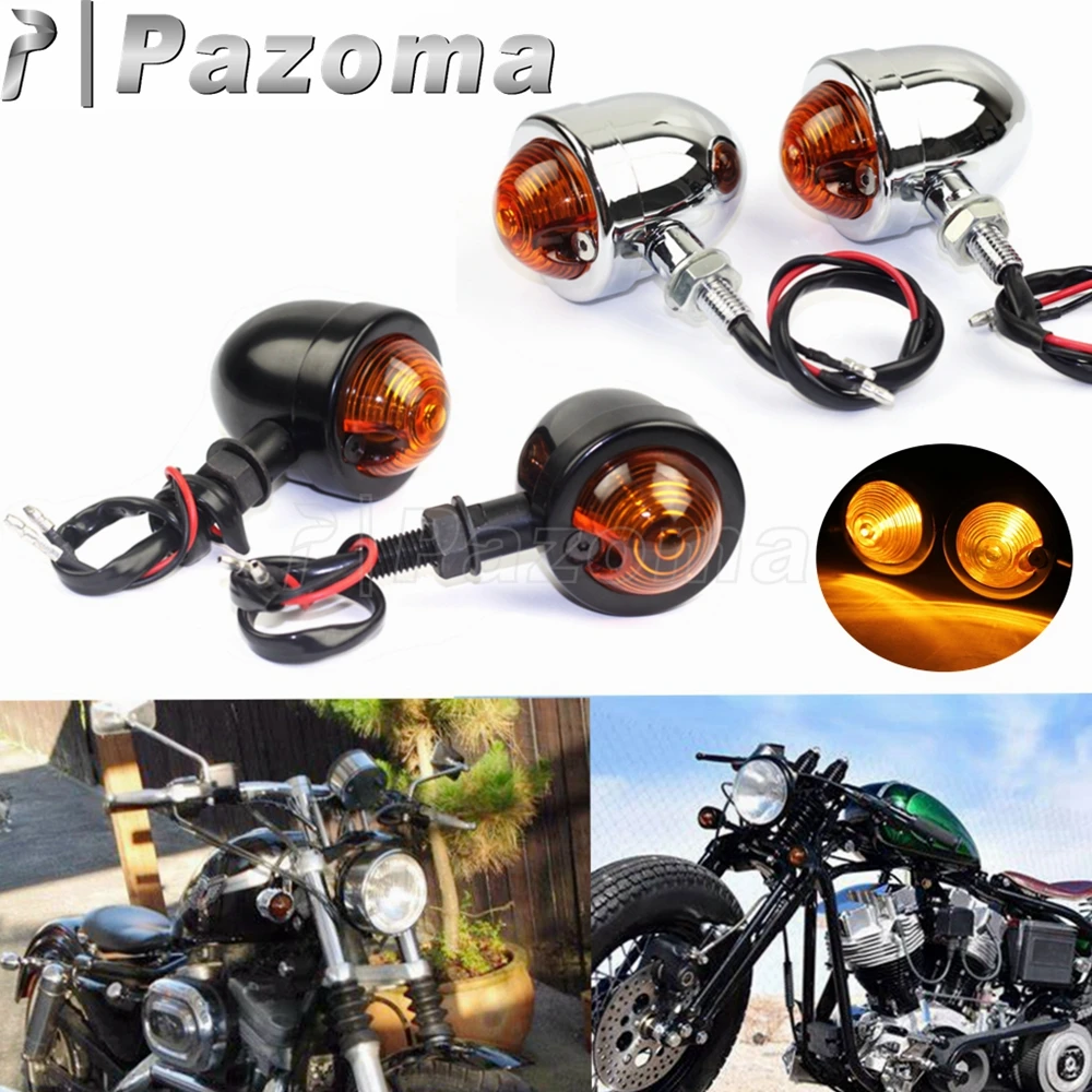 

Универсальные мотоциклетные поворотники в стиле ретро, лампа указателя поворота, 12 В, 10 Вт, лампочка, световой индикатор тормоза, ходовой ин...