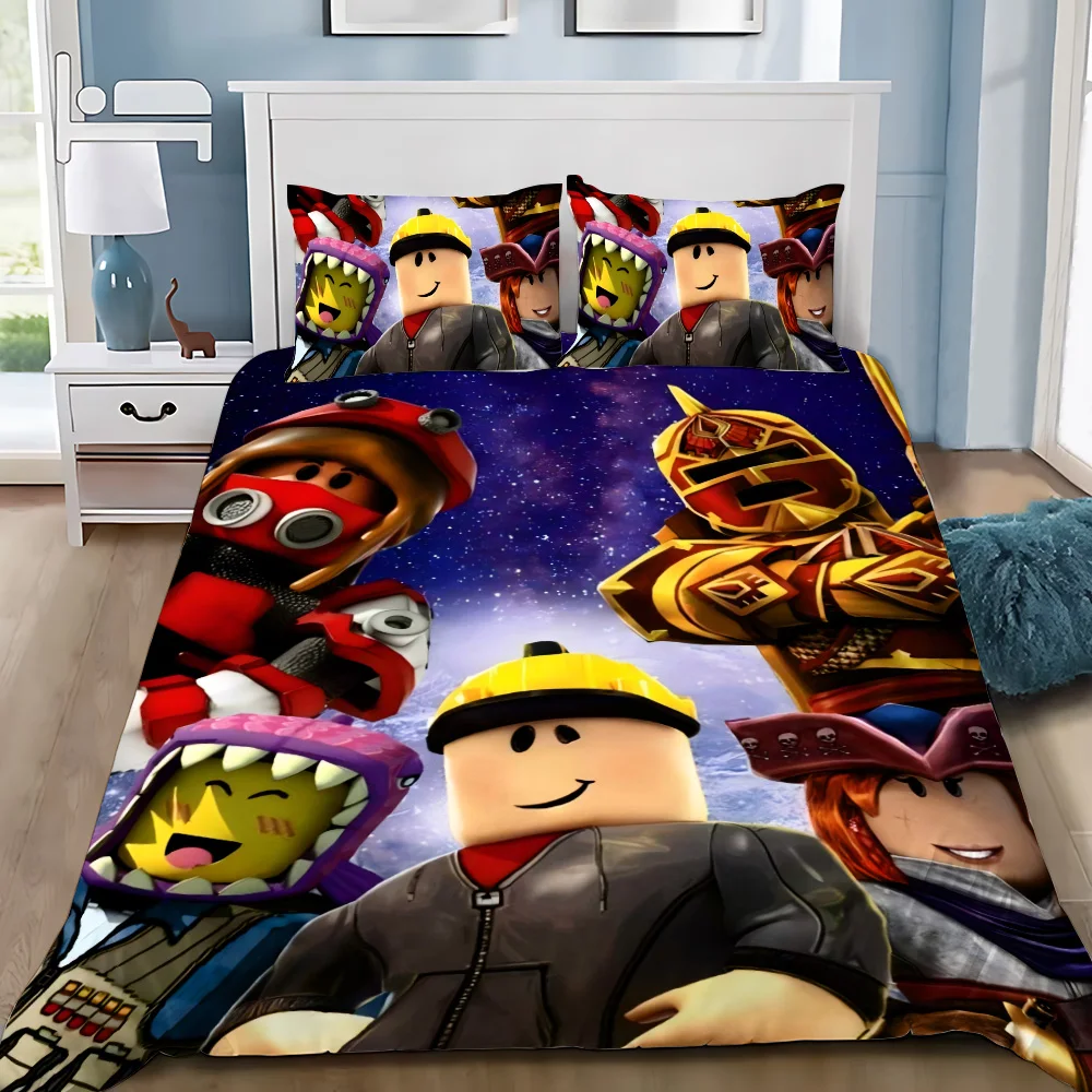 HOT 3D GAME R-ROBLOXES Duvet Cover Pillowcase Bedding Set Adult Boy Girl Bedroom Decoration Children Gift Single Double Large