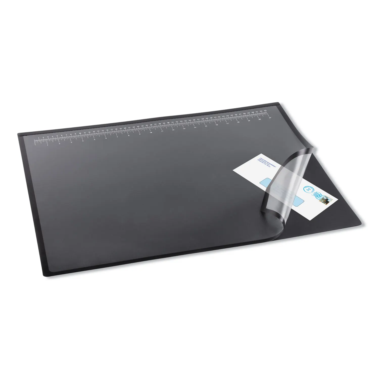 

Lift-top Pad Desktop Organizer With Clear Overlay, 24 X 19, Black