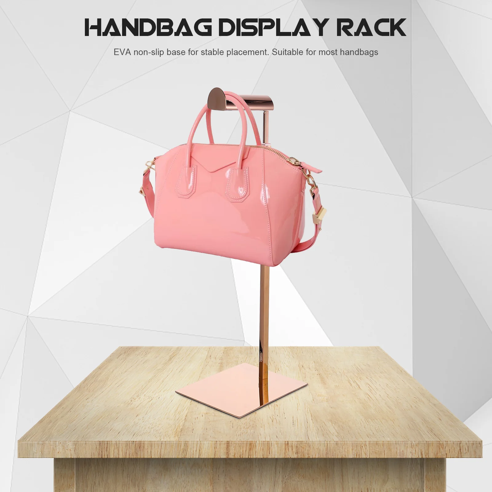 

Stand Display Handbag Rack Purse Holder Adjustable Metal Hanging Storage Tote Hanger Hook Organizer Wallet Countertop Jewelry