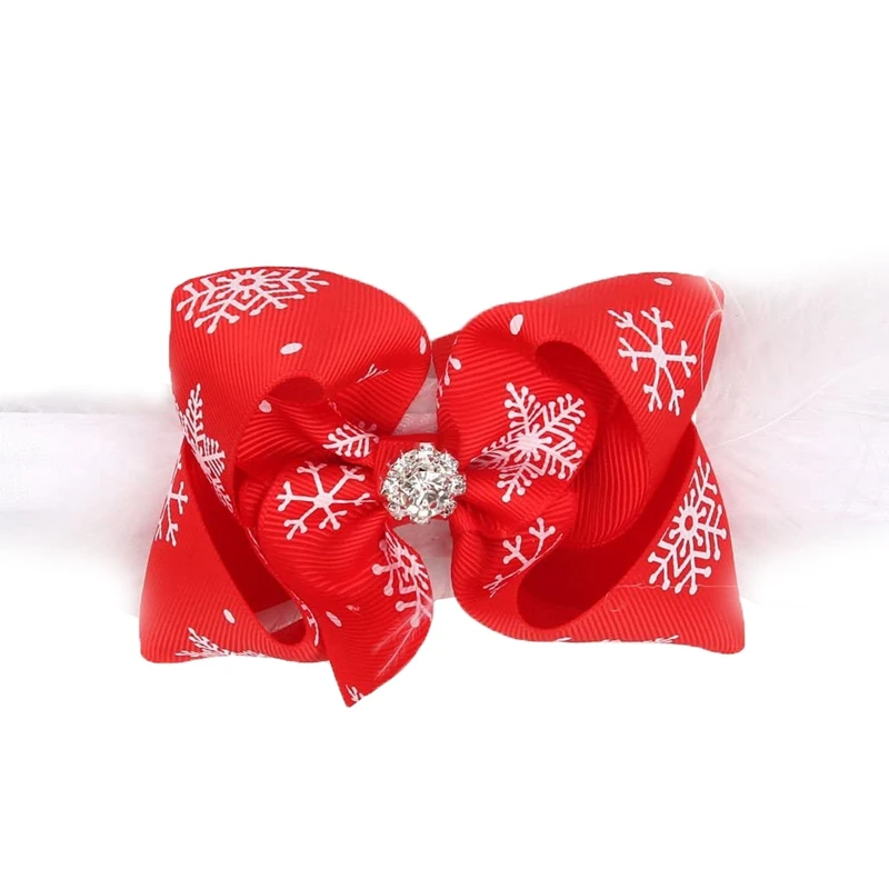

Baby Girl Christmas Headband Flower Headband Knot Christmas Headband Soft Non-Slip Headscarf