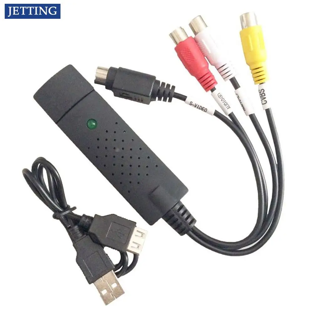JETTING USB 2.0 VHS To DVD Converter Analog Video To Digital Format Audio Video DVD VHS Record Capture Card PC Adapter