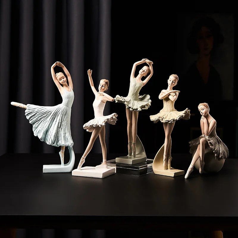

Nordic Style Ballet Girl Statue Creative Home Decor Resin Ballet Figurines For Home Room Decoration Gift For Girlfriend