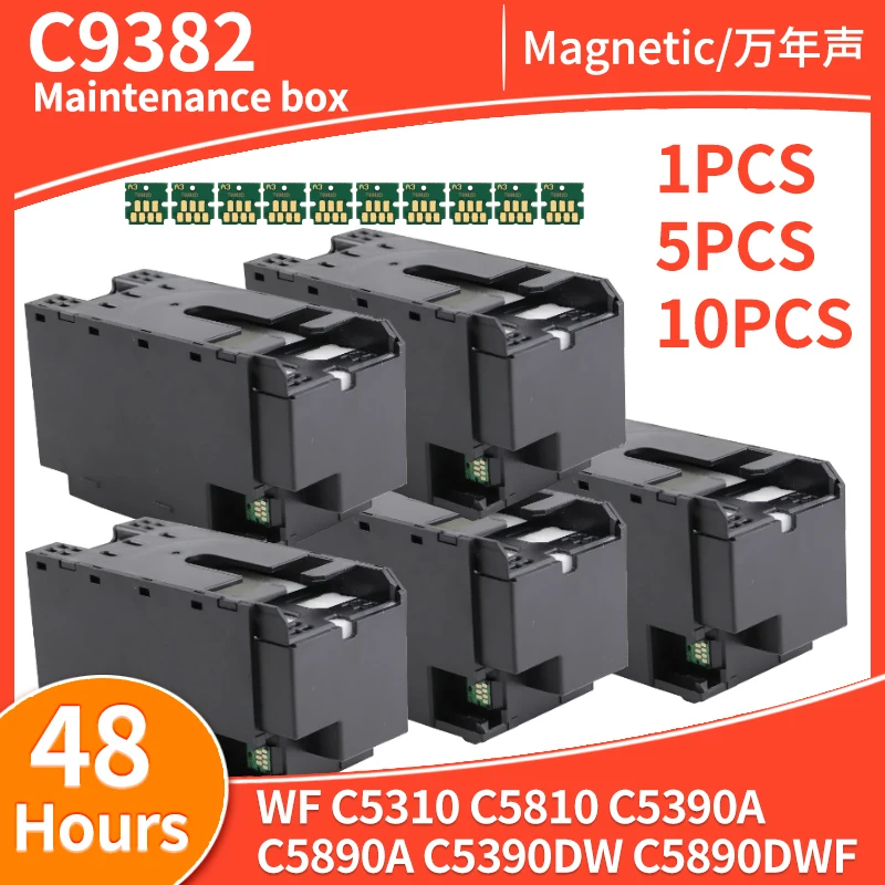 Фото 1-10 шт. C9382 C12C938211 Контейнер для отработанных чернил (Chip Maintenance Box) совместим с EPSON WorkForce Pro WF C5310 C5810 C5390A C5890A C5390DW C5890DWF №1