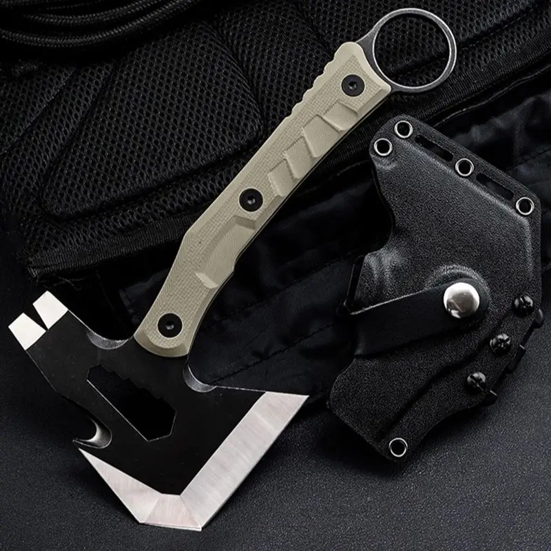 Multifunctional Axe Full Tang Tactical Axe Head Fire Rescue Ax Camping Hunting Survival Axes Outdoor Emergency Escape Tool Knife