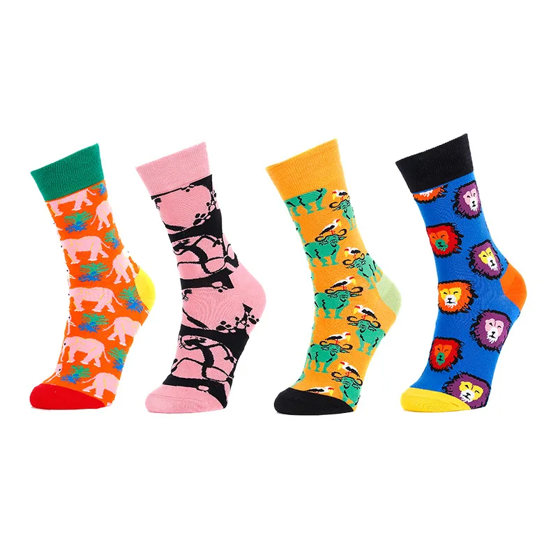 Tide brand animal socks men's European and American fashion street style cotton socks