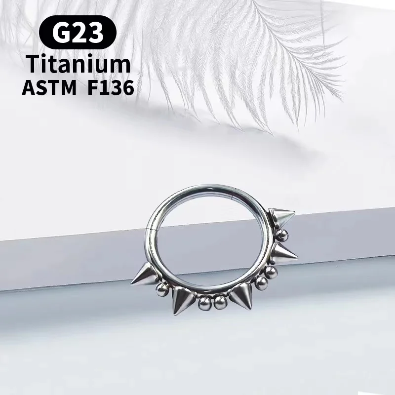 Круглые серьги-кольца из титана ASTM F136 для носа пирсинга носа ушной хрящ ювелирные изделия 2022 серьги оптовая продажа ювелирных изделий для т...
