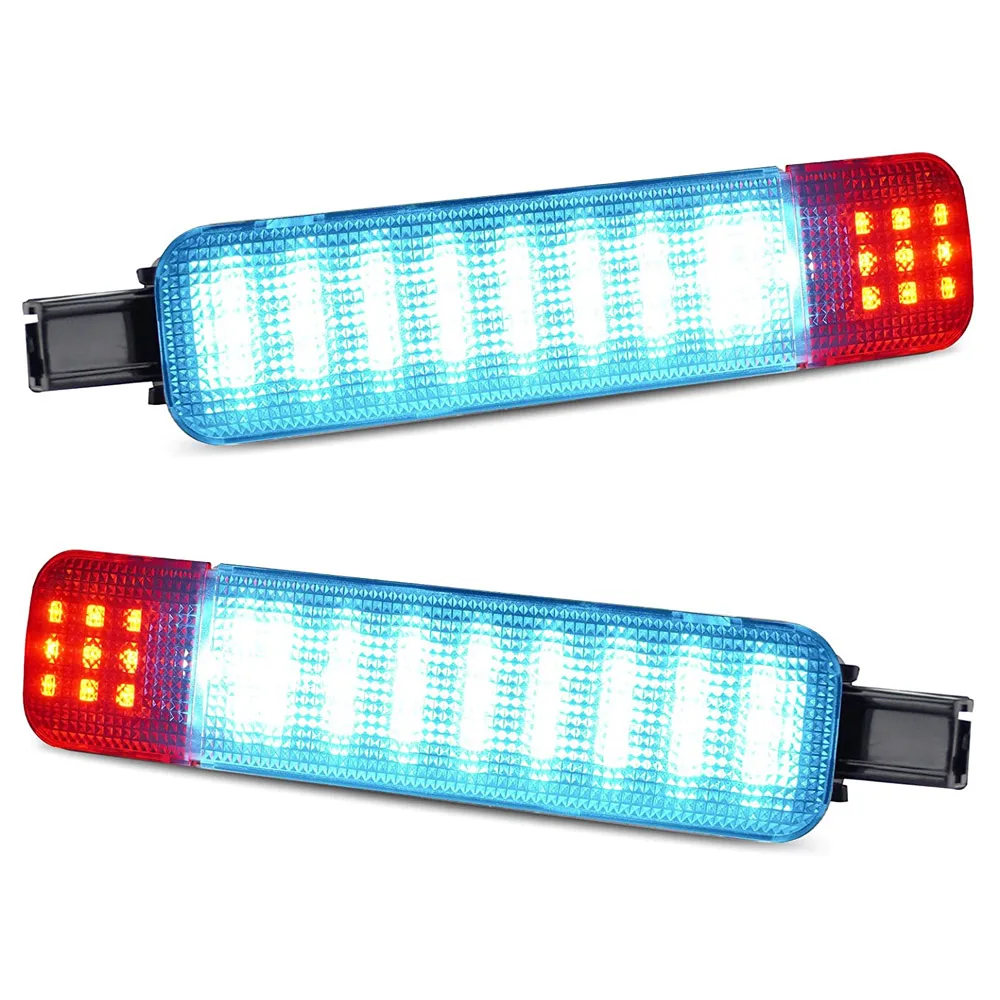 2pcs Car LED Door Panel Light Courtesy Step Lamp Warning Bulb Red Blue For Chevrolet Silverado Classic 1500 GMC Yukon Cadillac