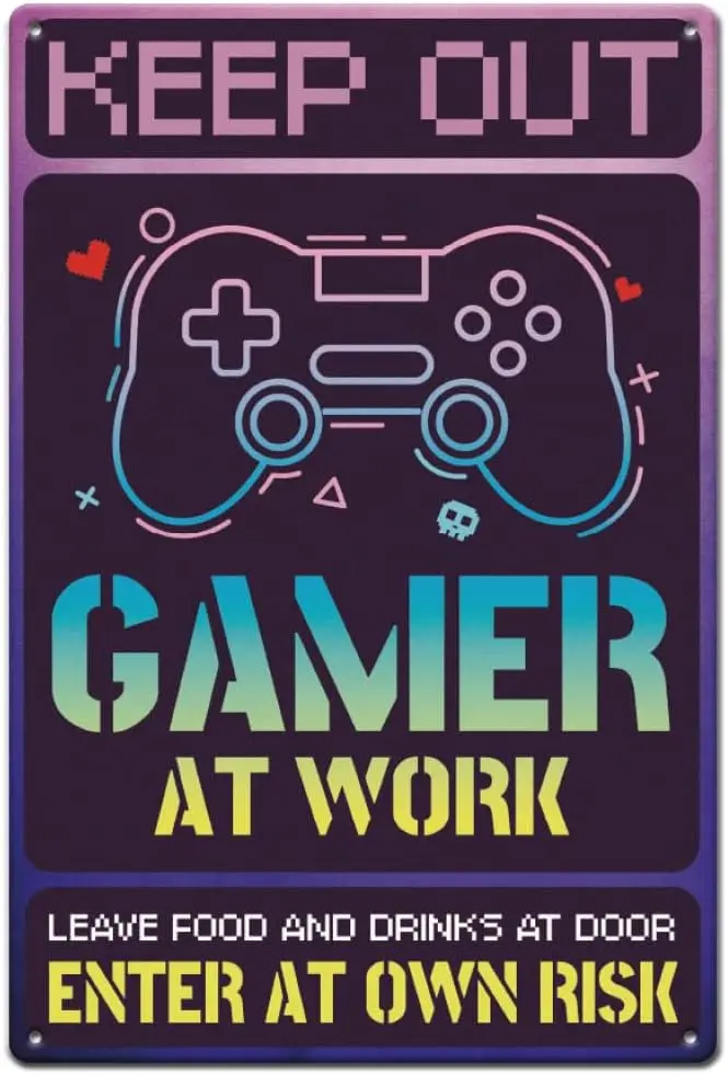 Жестяной знак для суперкрепких игр Забавный Настенный декор игровой комнаты