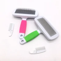 pet practical needle combs with non slip handle small medium dog hair brushes hair removal knotting comb grooming supplies