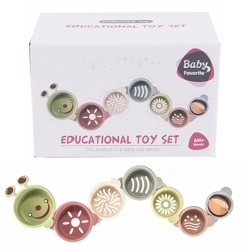 Stacking & Straining Cups Bath Toy Baby Bath Toys for Toddlers 1-3 Year Old Kids